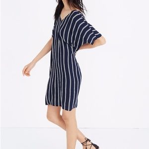 Madewell Stripe Plaza Dress Blue/white Size M